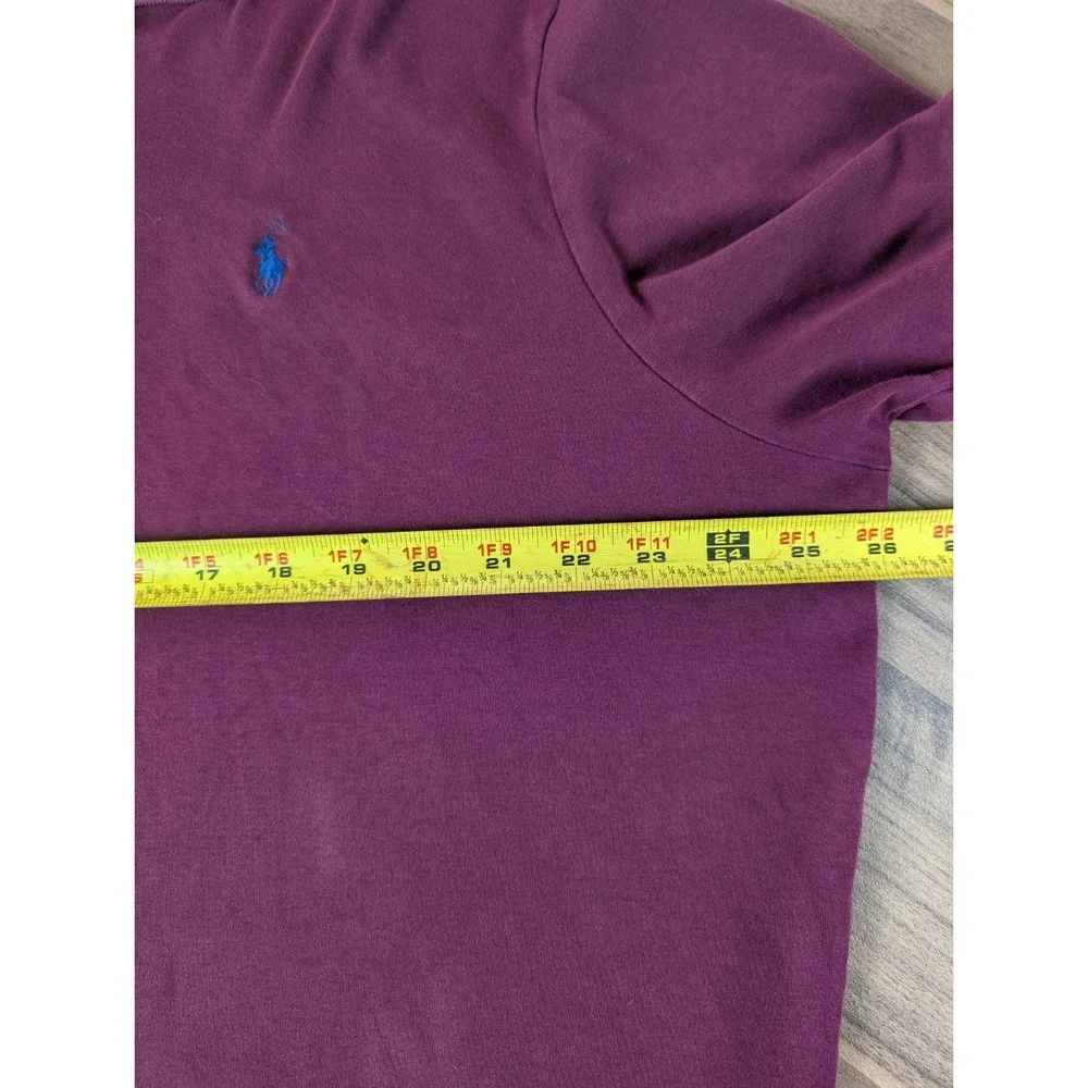 Polo Ralph Lauren Men's XL Burgundy Polo Shirt Blue Pony Logo Cotton Preppy